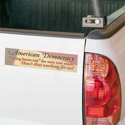 Amerikaanse democratie bumpersticker (Op Truck)