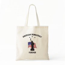 Amerikaanse democratie voor altijd met vlag