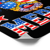 Amerikaanse dennenboom 4 juli Vuurwerk Patriottisc Poster (Hoek)