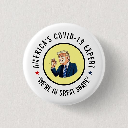 Amerikaanse deskundige Covid-19 Ronde Button 3,2 Cm (Voorkant)