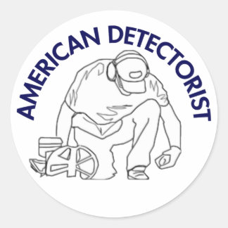 Amerikaanse Detectorist Ronde Sticker