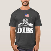 Amerikaanse dibs op de maan t-shirt (Voorkant)