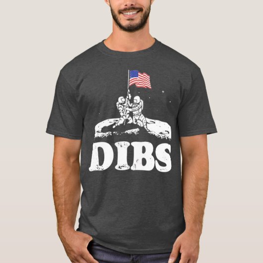 Amerikaanse dibs op de maan t-shirt (Voorkant)