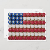 Amerikaanse die vlag van cupcakes wordt gemaakt briefkaart (Voorkant / Achterkant)