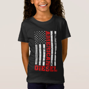 Amerikaanse dieselvlag Truck Turbo Brothers T-shirt