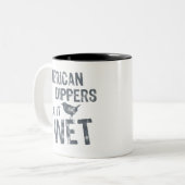 Amerikaanse dippers houden ervan tweekleurige koffiemok (Voorkant links)