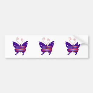 Amerikaanse diva Butterfly Bumpersticker