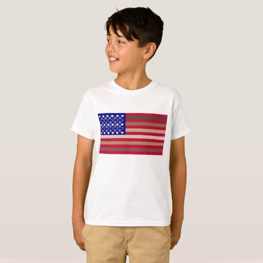 Amerikaanse diversiteitsvlag (kinder) t-shirt (Voorkant volledig)
