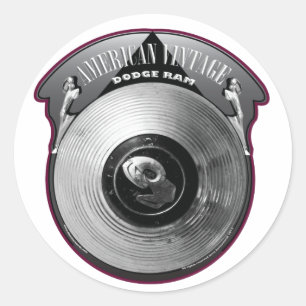 AMERIKAANSE  DODGE RAM HUBCAP RONDE STICKER