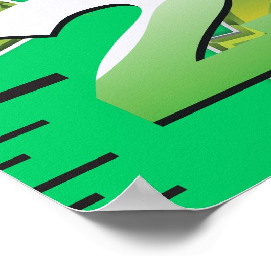 Amerikaanse dollaire groeigrafiek. poster (Hoek)