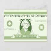 Amerikaanse dollar briefkaart (Voorkant)