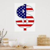 Amerikaanse dollar poster (Keuken)