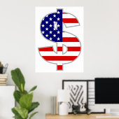 Amerikaanse dollar poster (Thuiskantoor)