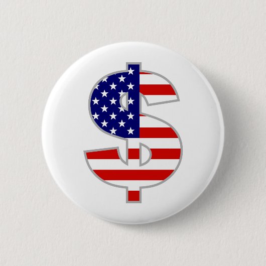 Amerikaanse dollar ronde button 5,7 cm (Voorkant)