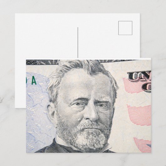 Amerikaanse dollars briefkaart (Voorkant / Achterkant)