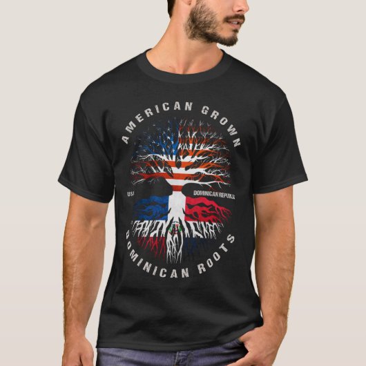 Amerikaanse Dominicaanse Republiek T-shirt (Voorkant)