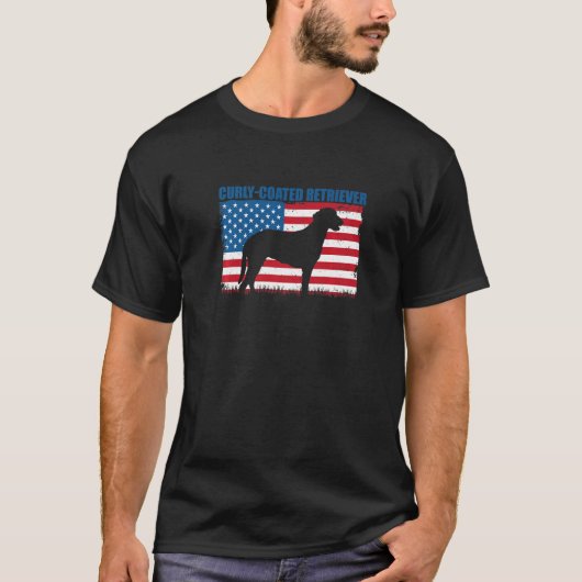 Amerikaanse dompelpremie met krullende deklaag t-shirt (Voorkant)