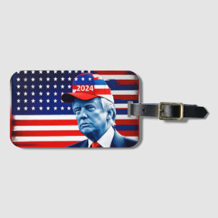 Amerikaanse Donald Trump 2024 Vlag Bagagelabel