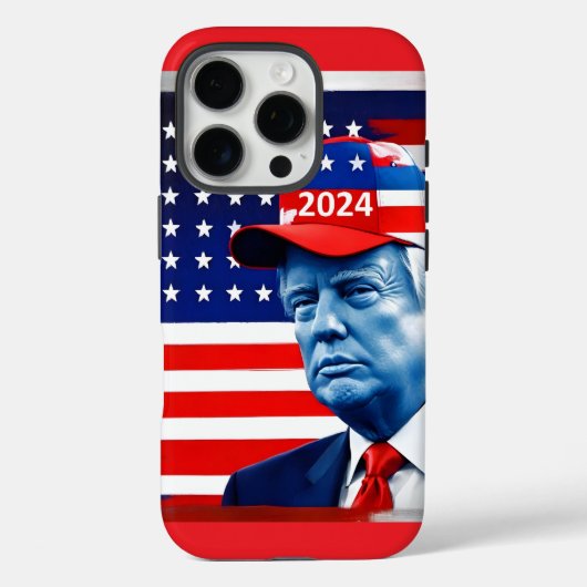 Amerikaanse Donald Trump 2024 Vlag Case-Mate iPhone Case (Achterkant)