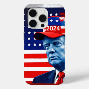 Amerikaanse Donald Trump 2024 Vlag iPhone 15 Pro Case