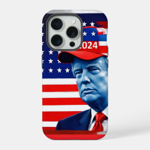 Amerikaanse Donald Trump 2024 Vlag iPhone 15 Pro Case