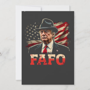 Amerikaanse Donald Trump FAFO USA Vlag Patriottisc Bedankkaart