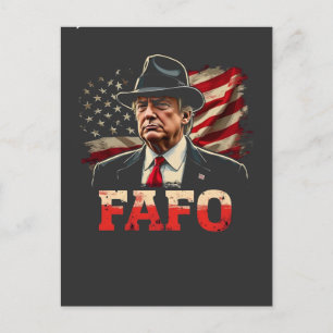 Amerikaanse Donald Trump FAFO USA Vlag Patriottisc Briefkaart