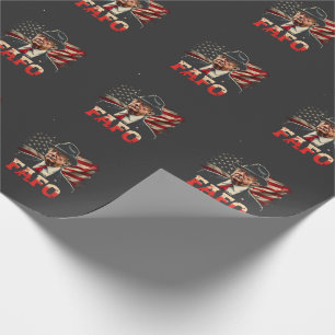 Amerikaanse Donald Trump FAFO USA Vlag Patriottisc Cadeaupapier