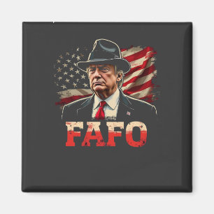 Amerikaanse Donald Trump FAFO USA Vlag Patriottisc Magneet