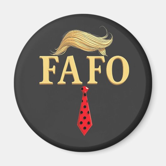 Amerikaanse Donald Trump FAFO USA Vlag Patriottisc Magneet (Voorkant)