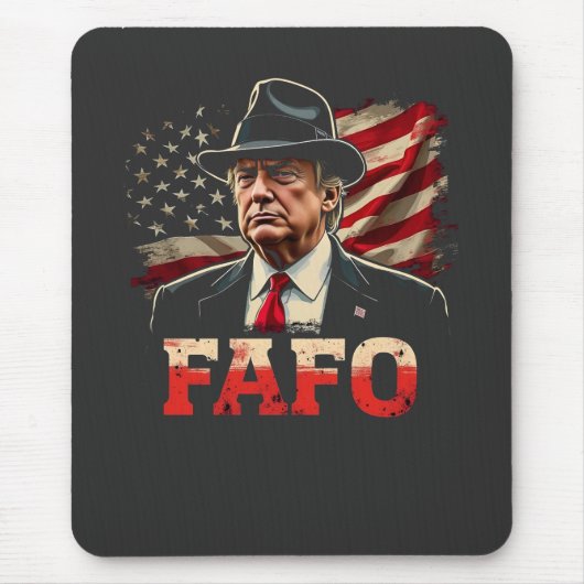 Amerikaanse Donald Trump FAFO USA Vlag Patriottisc Muismat (Voorkant)