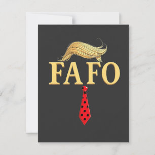 Amerikaanse Donald Trump FAFO USA Vlag Patriottisc Notitiekaartje