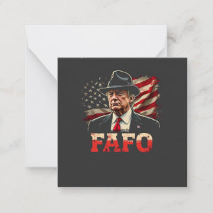 Amerikaanse Donald Trump FAFO USA Vlag Patriottisc Notitiekaartje