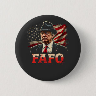 Amerikaanse Donald Trump FAFO USA Vlag Patriottisc Ronde Button 5,7 Cm