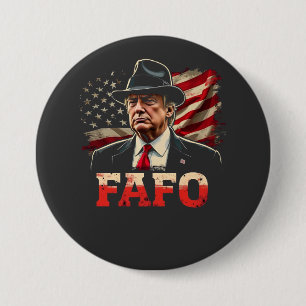 Amerikaanse Donald Trump FAFO USA Vlag Patriottisc Ronde Button 7,6 Cm