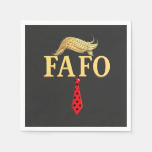 Amerikaanse Donald Trump FAFO VS Vlag Patriottisch Servet
