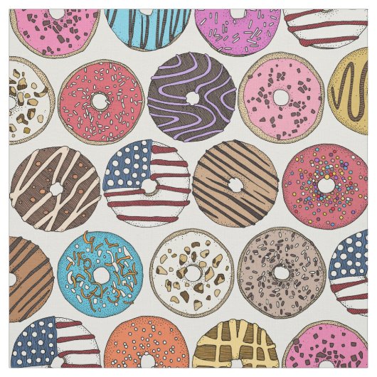amerikaanse donuts parel stof (Swatch)