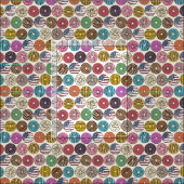 amerikaanse donuts parel stof (Delen)