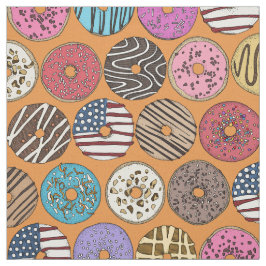 amerikaanse donuts sinaasappel stof