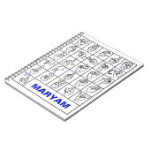 Amerikaanse dove gebarentaal, ASL-alfabet Notitieboek (Linkerzijde)