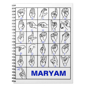 Amerikaanse dove gebarentaal, ASL-alfabet Notitieboek