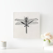  Amerikaanse dragonfly-Sjabloon Vierkante Klok (Huis)
