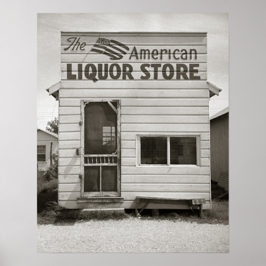 Amerikaanse drankwinkel, 1943. Oude foto Poster (Voorkant)