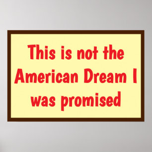 Amerikaanse Droom Beloofd Poster