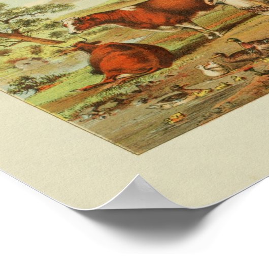 Amerikaanse  drukkerij Koeien Eucks Poster (Hoek)