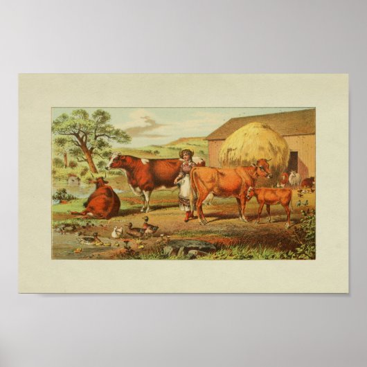 Amerikaanse drukkerij Koeien Eucks Poster (Voorkant)