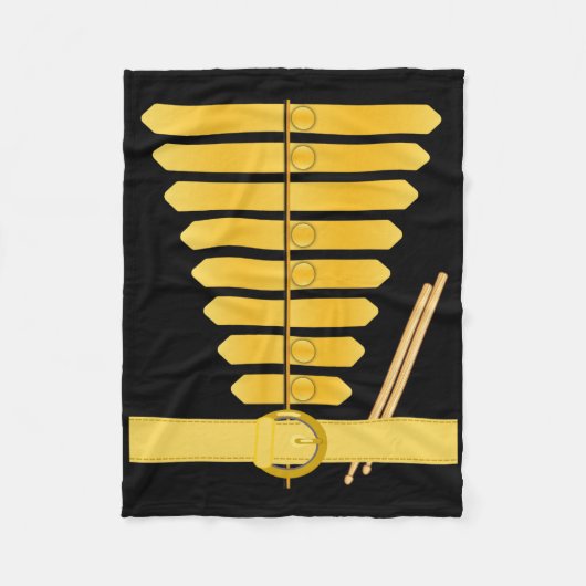 Amerikaanse Drum Major Kostuum Marching Band Unifo Fleece Deken (Voorkant)