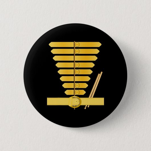 Amerikaanse Drum Major Kostuum Marching Band Unifo Ronde Button 5,7 Cm (Voorkant)