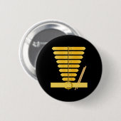 Amerikaanse Drum Major Kostuum Marching Band Unifo Ronde Button 5,7 Cm (Voorkant /achterkant)