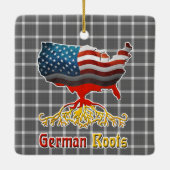 Amerikaanse Duitse rots Keramisch Ornament (Achterkant)